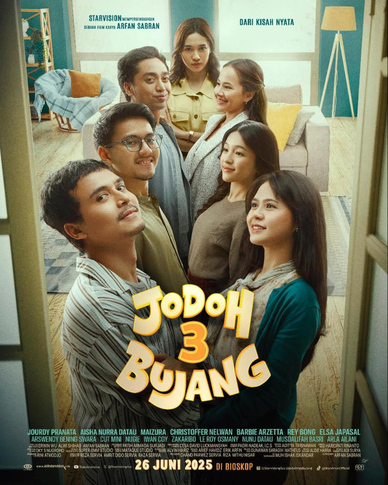 Sinopsis Jodoh 3 Bujang, Film Komedi Keluarga Tentang Pernikahan Kembar